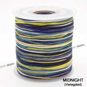 0.8MM Variegated Superior Nylon Chinese Knot Cord Shamballa Macrame Beading String - Pick Color! image 7