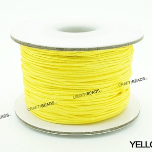 0.8MM Chinese Knotting Nylon Braided Cord Shamballa Macrame Beading Kumihimo Leather Sewing String 50yards Spool image 7