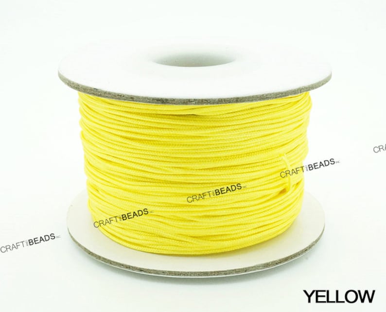 0.8MM Chinese Knotting Nylon Braided Cord Shamballa Macrame Beading Kumihimo Leather Sewing String 50yards Spool image 7
