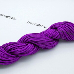 1.5MM Superior Quality Chinese Knot Nylon Cord Shamballa Macrame Beading String 16 Yards Pick Your Color image 5