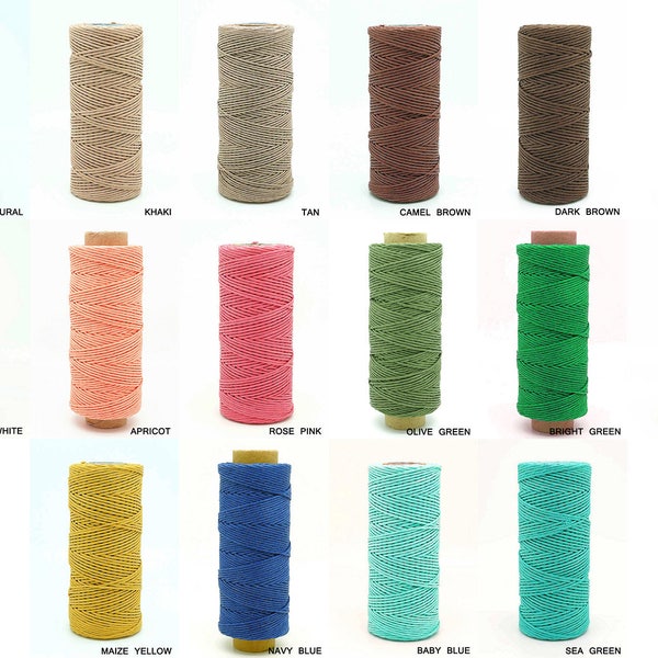 1MM Polished 100% Natural Hemp Twine Twisted Cord Macrame String - 205ft Spool