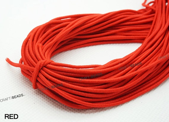 2mm Round Elastic Cord Elastic Rope Stretchable Beading Craft String C –  Rosebeading Official