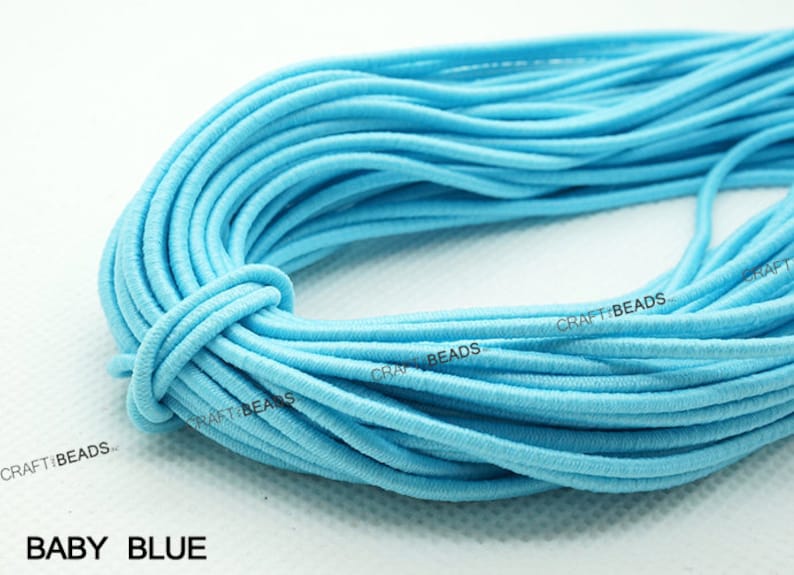 2MM Nylon Coated Round Elastic Cord Stretch Stretchable Etsy