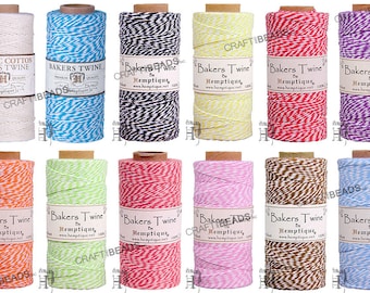 1MM Bakers Twine 100% Cotton 2 Ply Hemptique Macrame Craft Artisan String - 410ft Spool