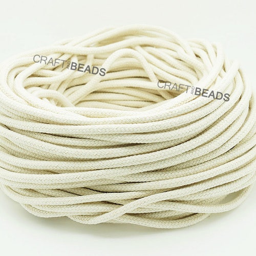 5mm Round braided cotton sash cord craft rope choose colour and length 