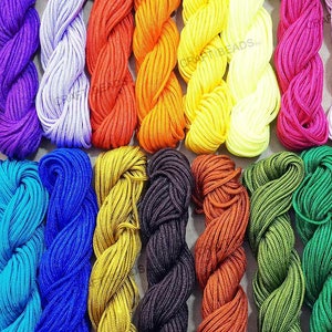 1.5MM Superior Quality Chinese Knot Nylon Cord Shamballa Macrame Beading String 16 Yards Pick Your Color image 1
