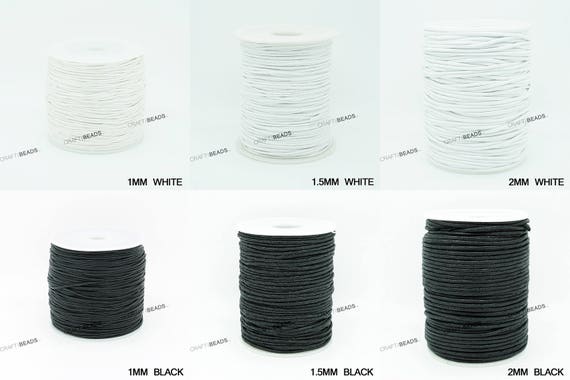 Black Cotton Cord, 3mm Waxed Cotton Cord, 5 Yards Black Cord, 15 Feet Cotton  Necklace Cord, Item 634ct 