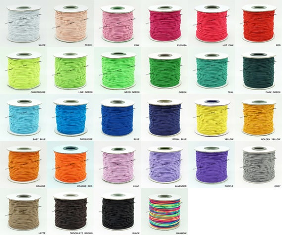 10Yds Sky Blue Elastic Cord,4mm Round Elastic Cord,stretch cord,Stretch  Drawstring,Elastic Rope Craft DIY,Nylon wrapped Rubber