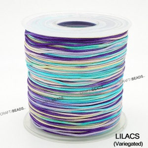 0.8MM Variegated Superior Nylon Chinese Knot Cord Shamballa Macrame Beading String - Pick Color! image 6
