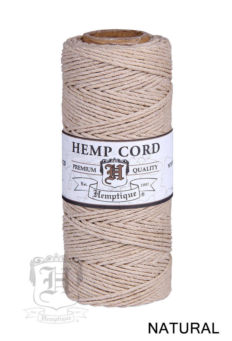 1MM Solid Polished Hemp Twine Hemptique Cord Macrame String Artisan Thread 20lbs 205ft Spool image 6