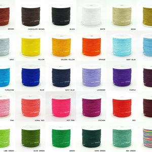 0.4MM Chinese Knot Nylon Cord Shamballa Macrame Beading Kumihimo String Pick Your Color image 2