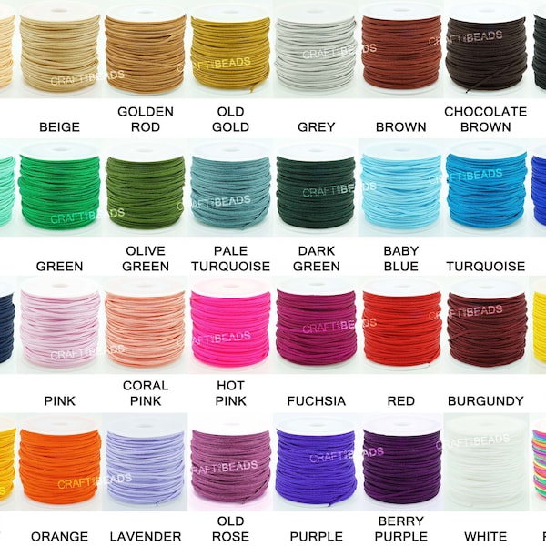 1.5MM Chinese Knot Nylon Cord Shamballa Macrame Beading Kumihimo String 22 Yards Spool - Pick Your Color!