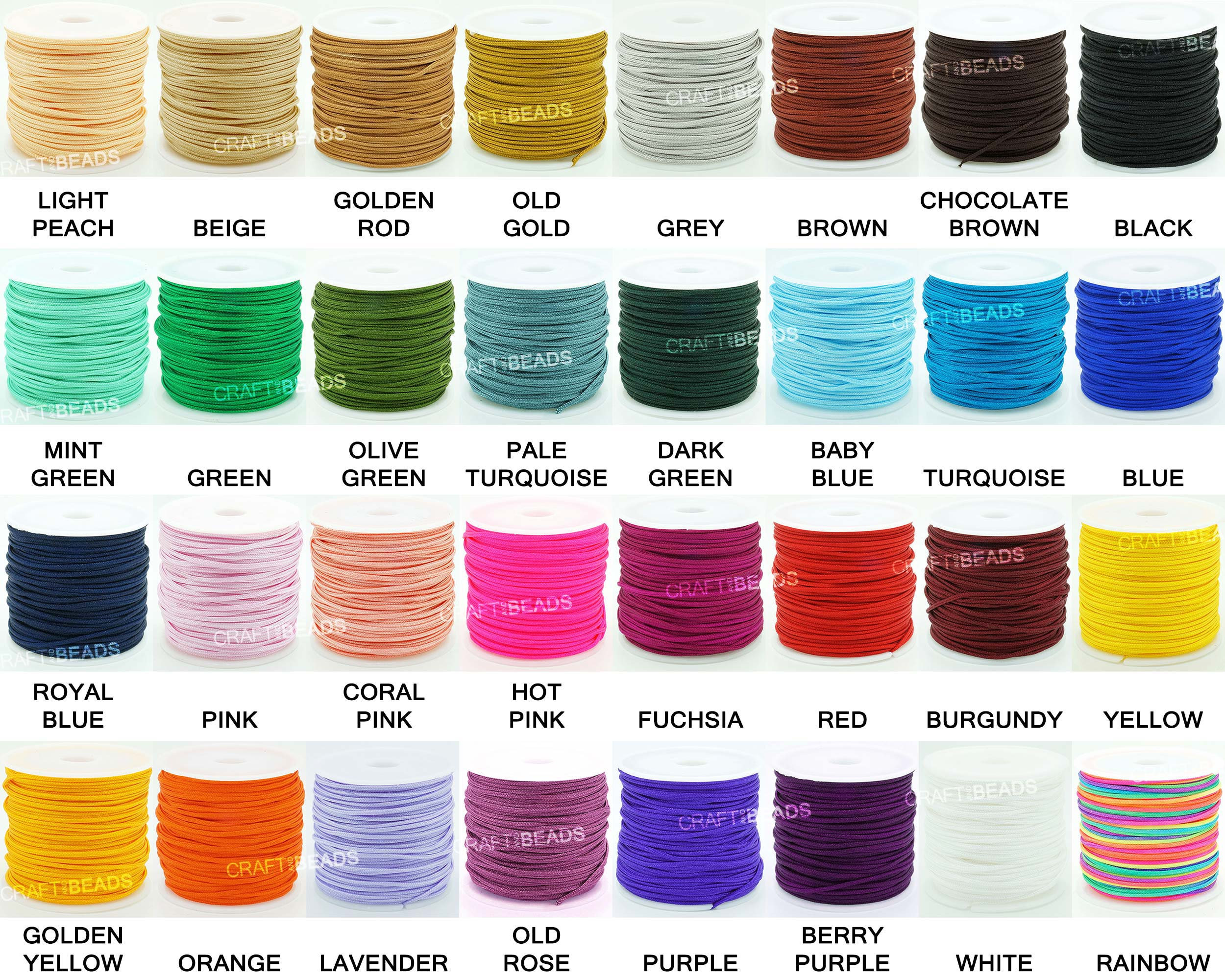 2m Paracorde Bleu, Blanc, Noir Et Vert Cordon Nylon Tressé 4,5mm X 2mm - 7  Fils - Corde Nylon Gain� - Fil paracord - Creavea