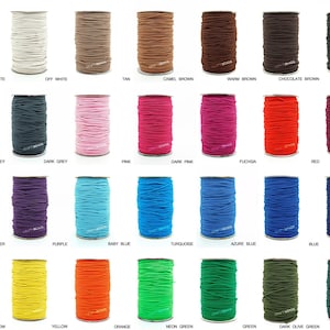 Cordino elastico rotondo rivestito in nylon da 2 mm, in gomma, per gioielli, perline, artigianato Mala - bobina da 75 iarde