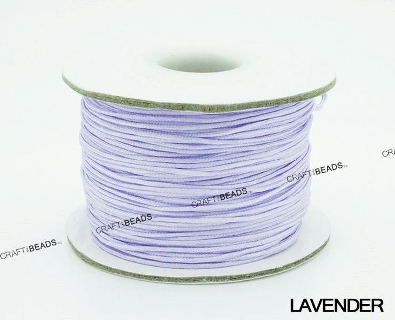 0.8MM Chinese Knotting Nylon Braided Cord Shamballa Macrame Beading Kumihimo Leather Sewing String 50yards Spool image 10