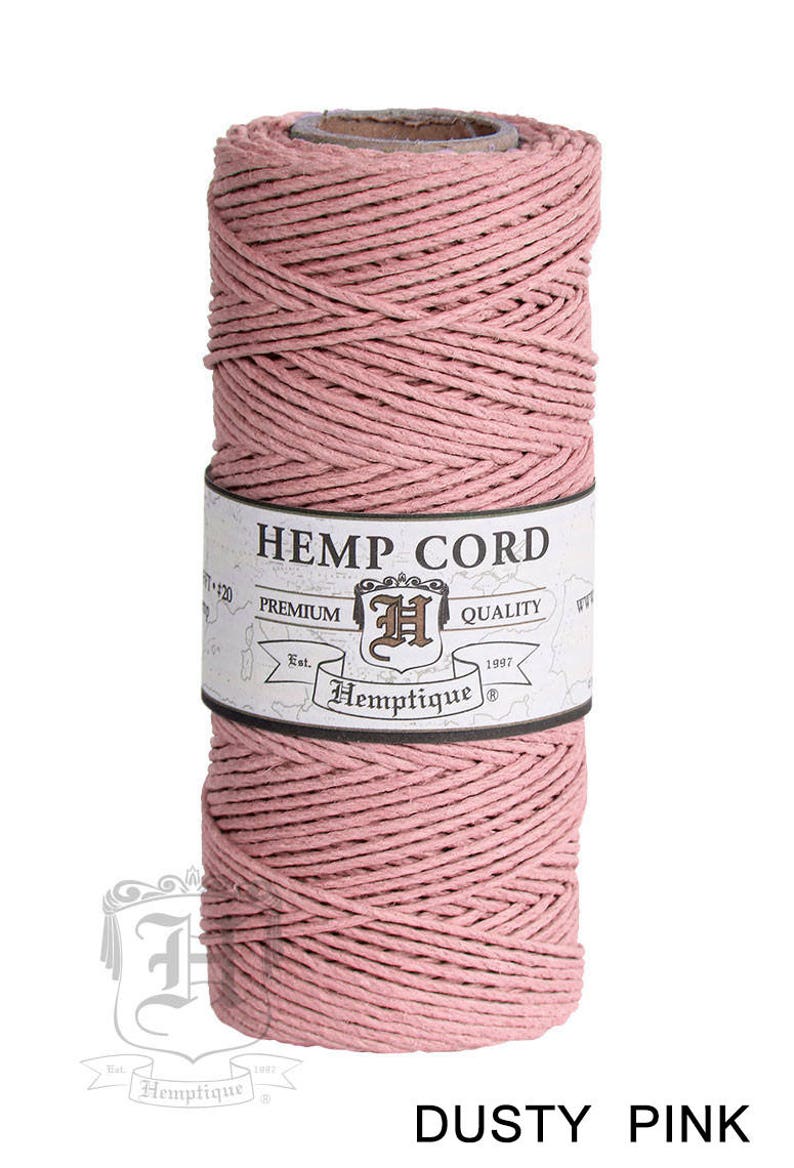 1MM Solid Polished Hemp Twine Hemptique Cord Macrame String Artisan Thread 20lbs 205ft Spool image 5