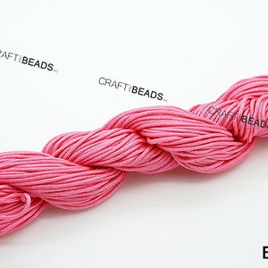 1MM Superior Quality Chinese Knot Nylon Cord Shamballa Macrame Beading String 30 Yards Pick Your Color image 10