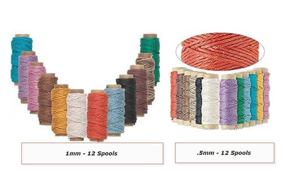 Hemptique Hemp Cord Mini Spools 10lb 29' 12/Pkg-Assorted Colors