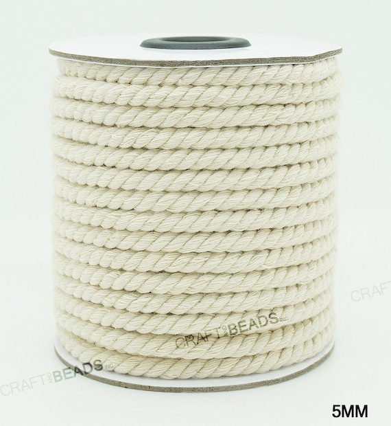 3mm 4mm 5mm Twisted Macrame Rope Multi Color Cotton Cord - China