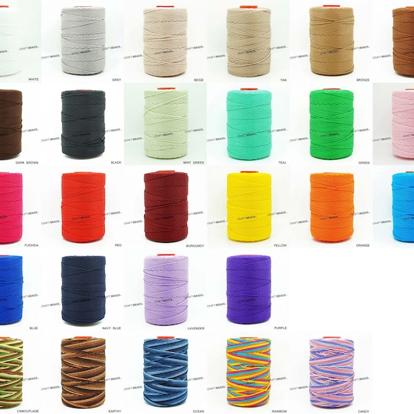 1.5MM 100% Nylon Twisted Cord Thread Macrame Beading Crochet Hand Neddle Crafts - 200yards/tube