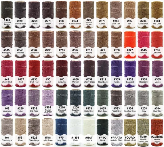  1mm Polyester Waxed Cord 30 Colors Beading Thread