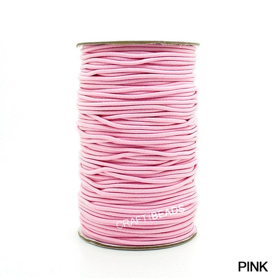 Cinta Elástica Redonda De 5 Mm Para Costura: Ideal Para Sombreros, Pantalones, Cinturones Y Manualidades, 3 Metros Color Rosa