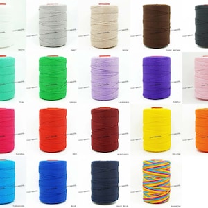 1MM 100% Nylon Twisted Cord Thread Macrame Beading Crochet Hand Neddle Crafts - 400yards/tube