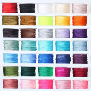 Cordino cinese in nylon di qualità superiore da 1,5 mm, per perline Shamballa, macramè, bobina da 32 metri - Scegli il tuo colore!