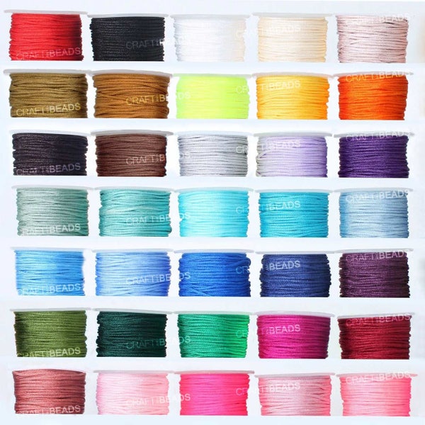 1.5MM Superior Quality Nylon Chinese Knot Cord Shamballa Macrame Beading String 32 Yards Spool - Pick Your Color!