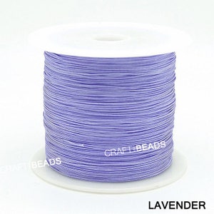 0.4MM Chinese Knot Nylon Cord Shamballa Macrame Beading Kumihimo String Pick Your Color image 6