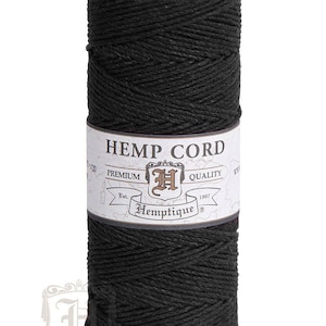 1MM Solid Polished Hemp Twine Hemptique Cord Macrame String Artisan Thread 20lbs 205ft Spool image 7