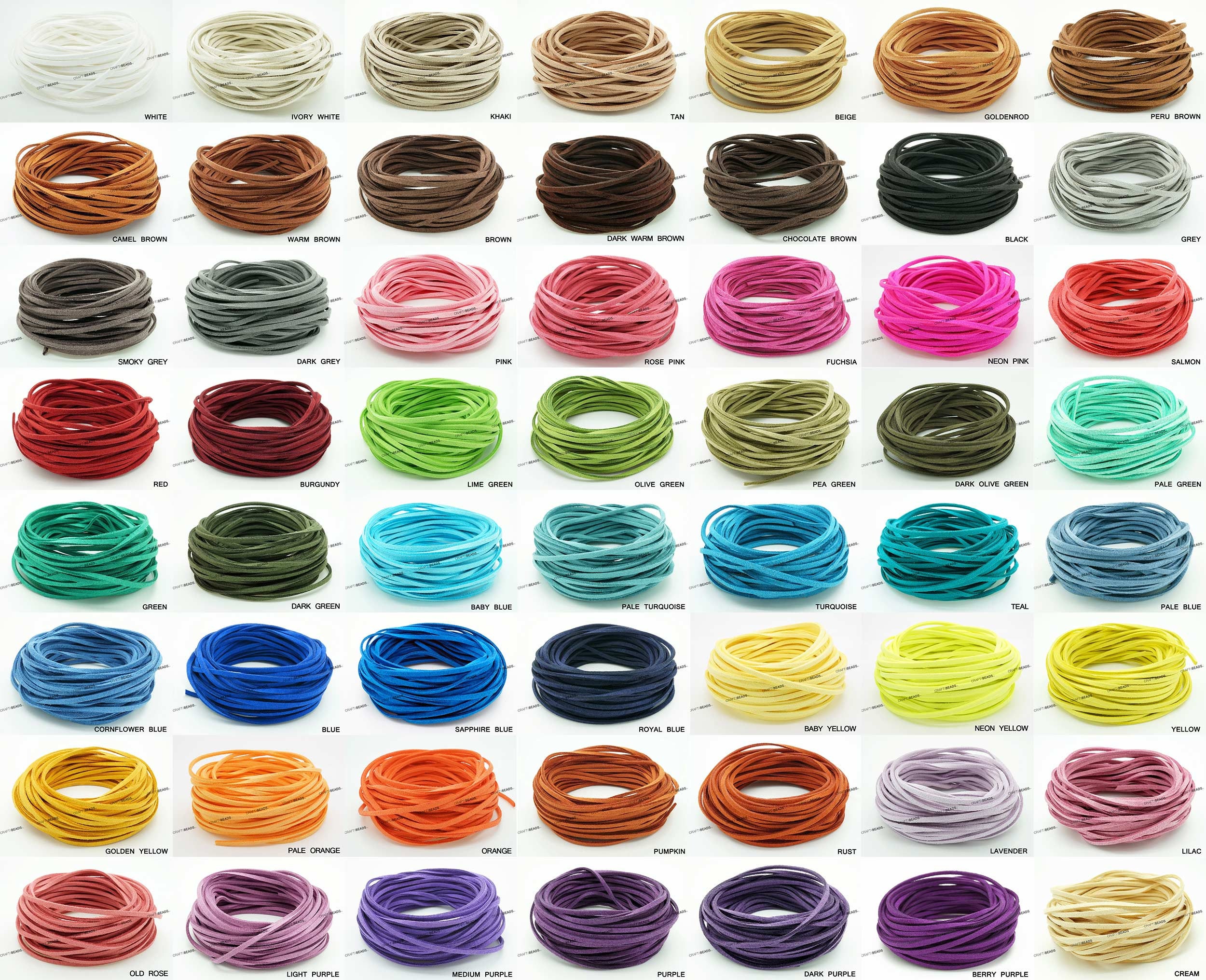 0.70mm Dyed Polyester Braided Jewelry Cord - 7 Yard Spool (CORD8