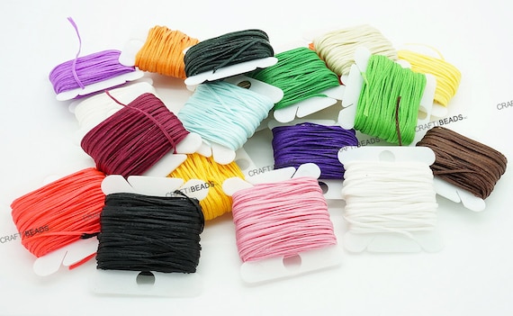 12 Colored Round Waxed Thread 0.8mm, 35 Yards Per Spool, 3 - Foto 8
