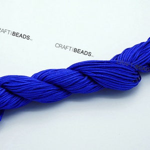 1MM Superior Quality Chinese Knot Nylon Cord Shamballa Macrame Beading String 30 Yards Pick Your Color image 9