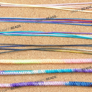 0.8MM Variegated Superior Nylon Chinese Knot Cord Shamballa Macrame Beading String - Pick Color! image 2