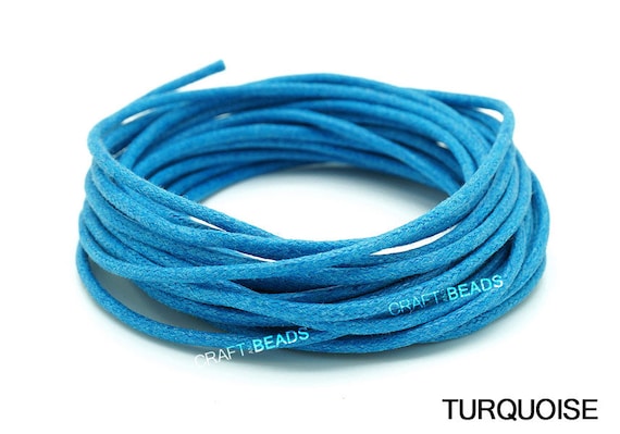 Cords Craft® | 1.5mm Round Leather Cord for Jewelry Making Bracelet  Necklaces Hair Accessories Dog Collar Beading Work Hobby and DIY Craft  (Blue) 