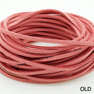 3MM x 1.5MM Faux Suede Cord Leather Lace Beading String Bracelet Necklace Making 10yards Skein You Pick Color image 9