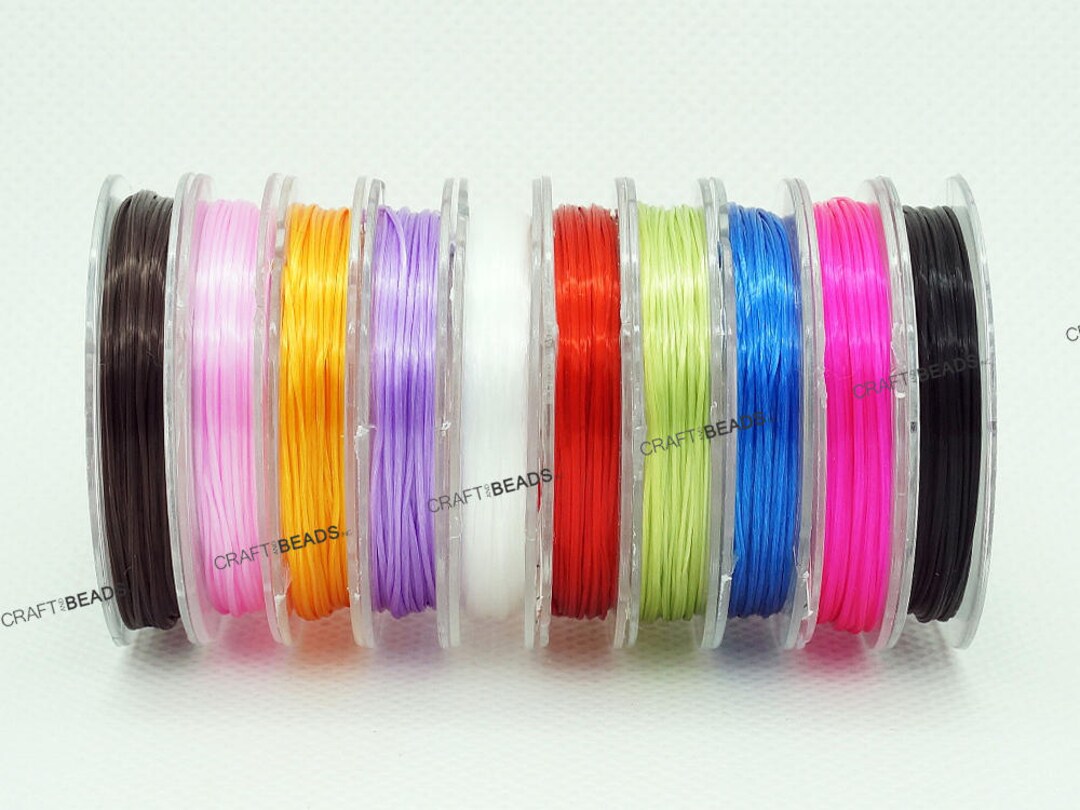 0.8MM Strong Elastic Floss Flat Stretchy Beading Cord Thread Assorted 10 Spools Etsy