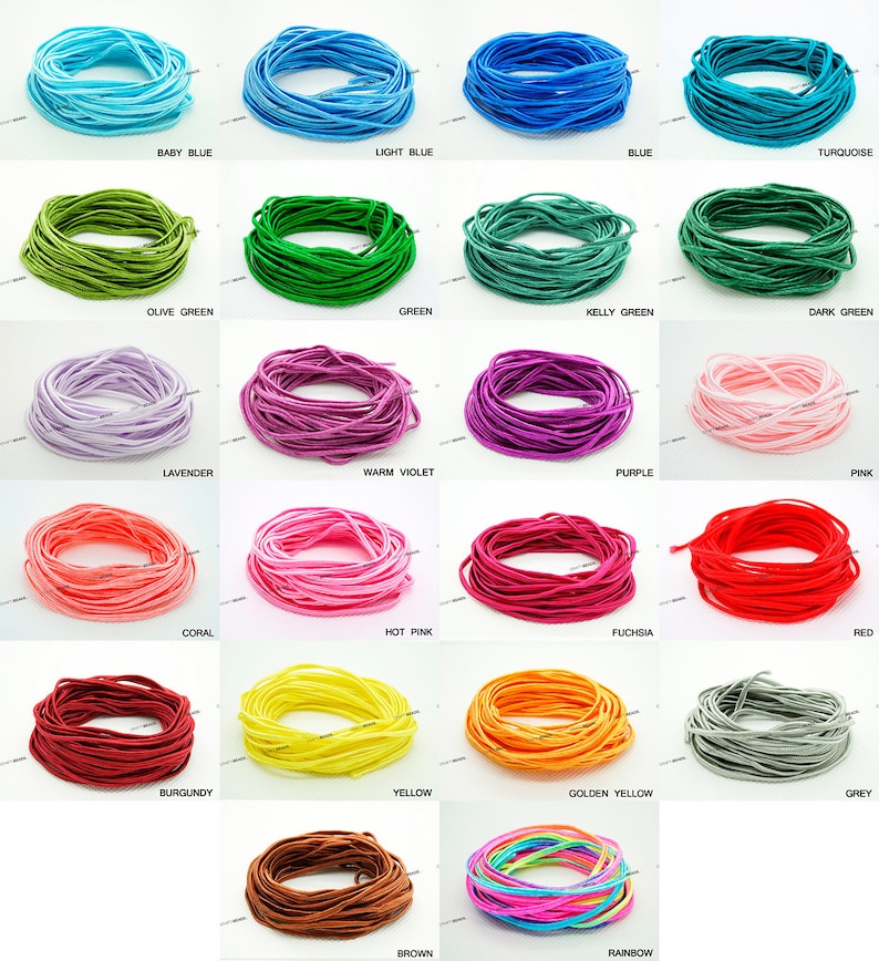 3MM Polyester Soutache Braid Cord String Beading Sewing Quilting Trimming 20 Yards image 1