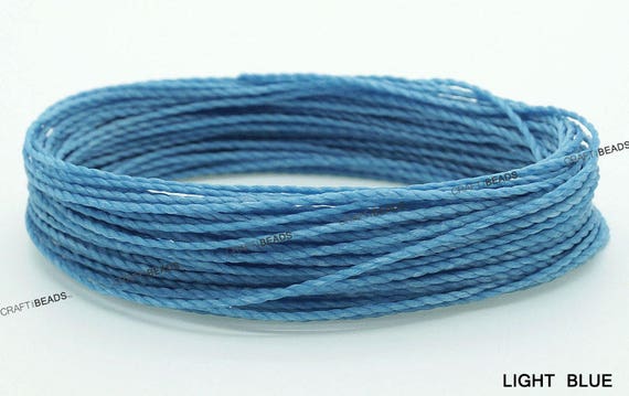 100 Meters Waxed Polyester Twisted Cord 1mm Macrame String Linen Thread 10  Color