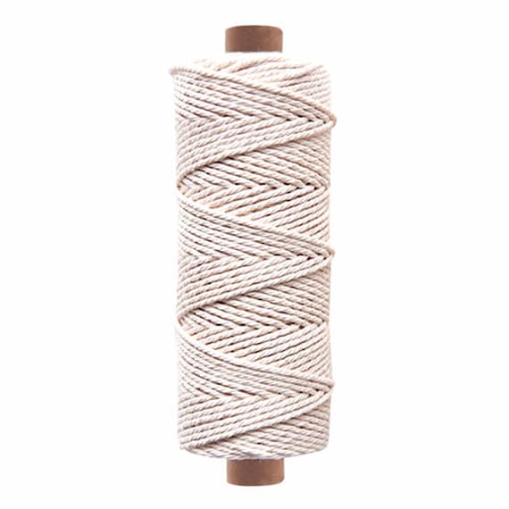 10mm Natural White 3 Strand Cotton Twisted Cord Rope Craft Macrame Artisan
