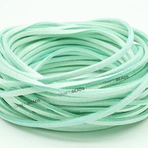 3MM x 1.5MM Faux Suede Cord Leather Lace Beading String Bracelet Necklace Making 10yards Skein You Pick Color image 6