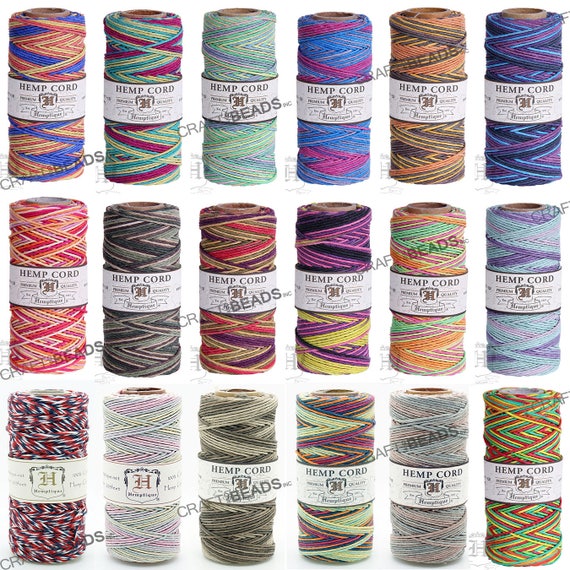 maamin☺︎shop  1MM Variegated Polished Hemp Twine Hemptique Cord Macrame