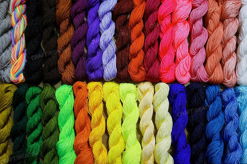 1MM Superior Quality Chinese Knot Nylon Cord Shamballa Macrame Beading String 30 Yards Pick Your Color image 1