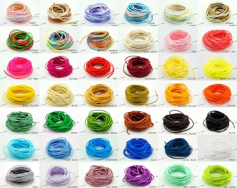 15FT - 1MM Bugtail Satin Cord Shamballa Macrame Beading Nylon Kumihimo String - Pick Your Color!