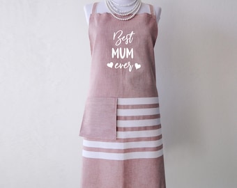 Personalised Kitchen Apron, Personalised Tea Towel, 2nd Anniversary gift, Birthday gift, Personalised gift for her