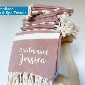 Personalised towel, Personalised bridesmaid beach towel, personalised gift towels, beach towel, bath towel image 7