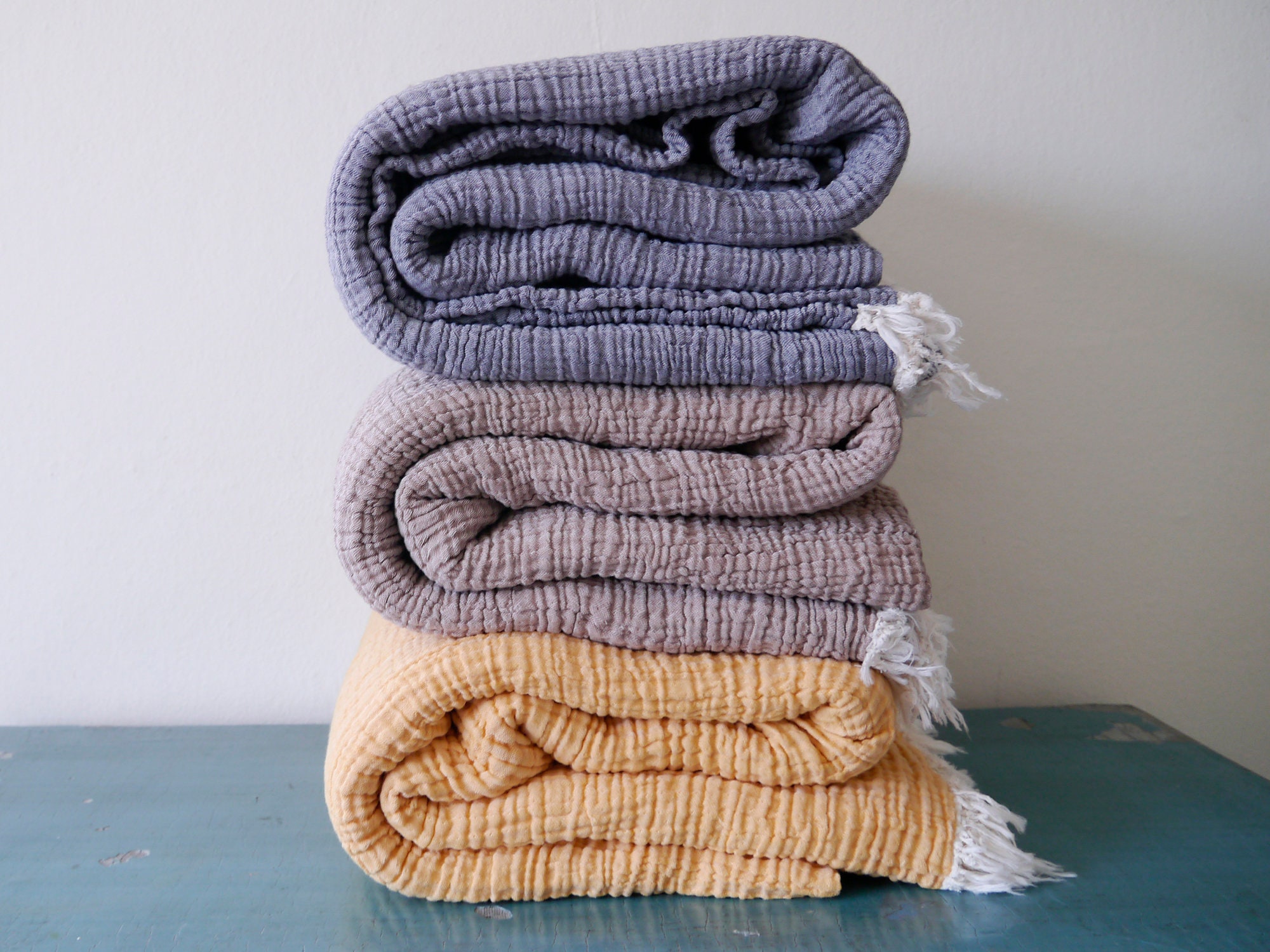 Cotton Gauze Blanket Muslin 4 Layers Cotton Blanket King Etsy UK