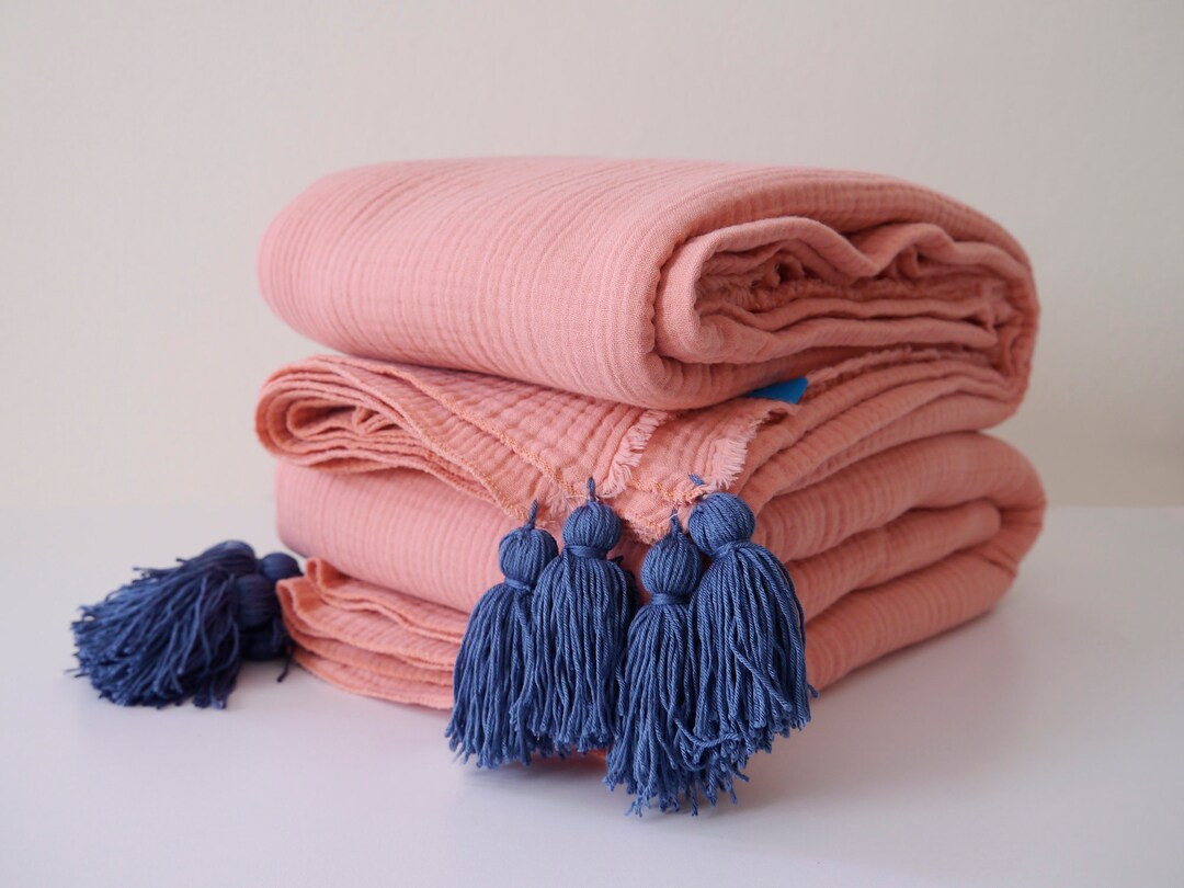 Cotton Gauze Blanket Muslin 4 Layers Cotton Blanket Single Etsy UK