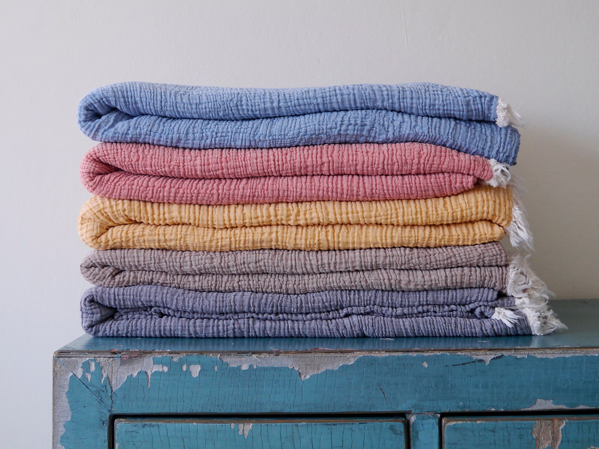 Cotton Gauze Blanket Muslin 4 Layers Cotton Blanket King Etsy UK